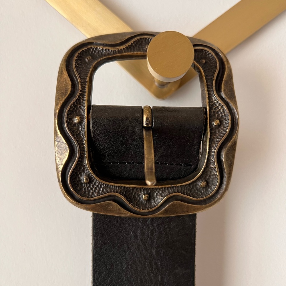 Genuine Leather Belt Made In Italy Punto Fibbia
